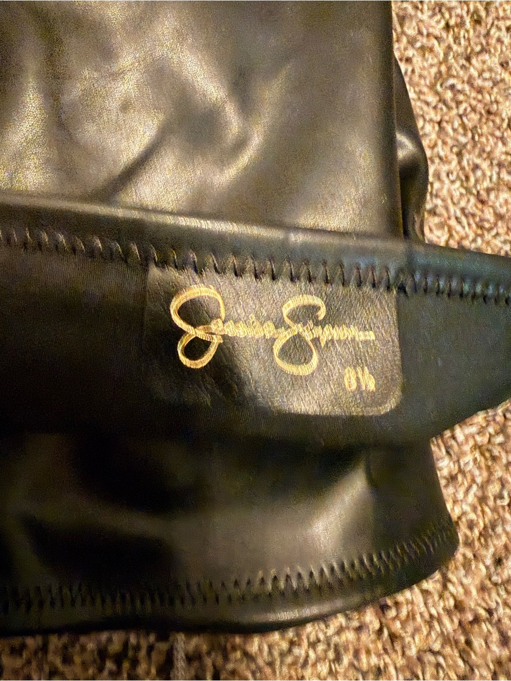 Jessica Simpson Black Over-the-Knee Block Heel Boots - Picture 5 of 5